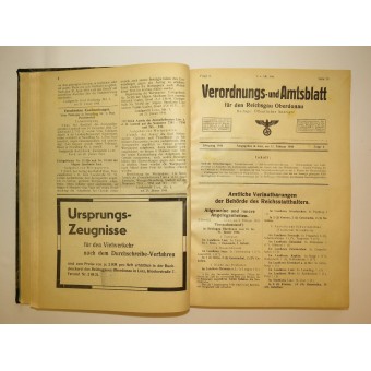 Journal officiel de la réglementation et de la Reichsgau du Oberdonau- 1943. Espenlaub militaria